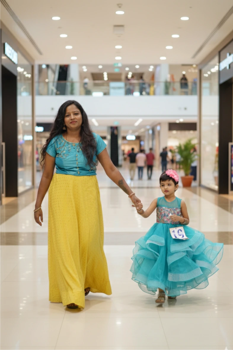 Mom-Daughter Combo Dresses